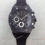 Swiss 3126 Audemars Piguet All Black End of Days Rubber Replica Watch